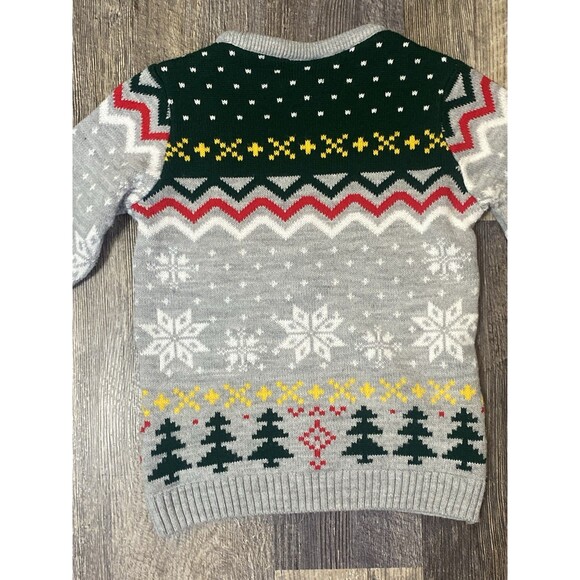 Pokémon Pikachu Ugly Christmas Sweater Kids 5-6 Years Old Holiday Snow Flake - Picture 4 of 10